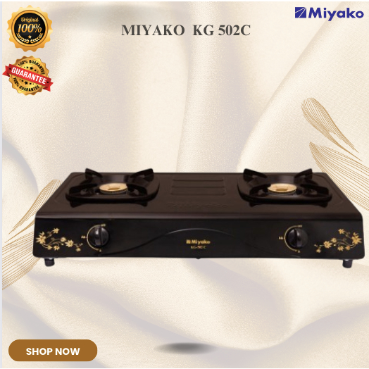 Miyako Kompor Gas 2 Tungku KG 502C - Kompor Gas/KG502C/KG502 C/KG 502C/KG502C/ORIGINAL GARANSI RESMI