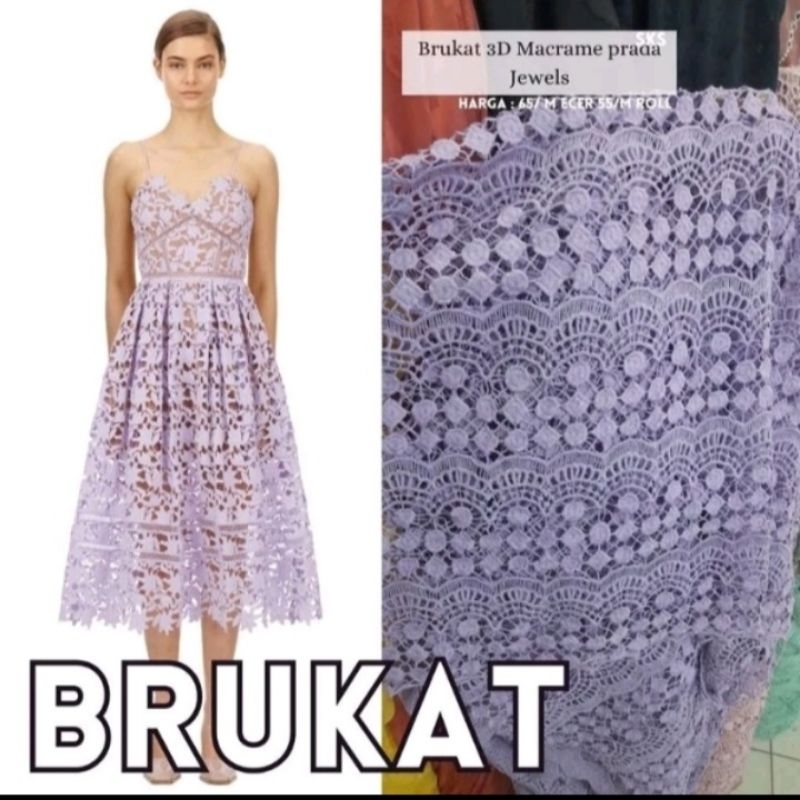 Kain Brukat Prada katun