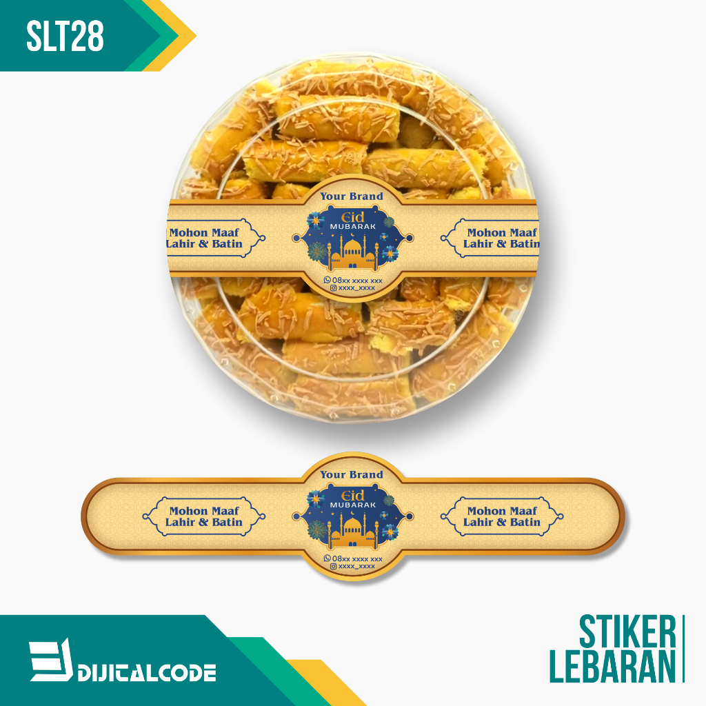 

SLT28 Stiker Label Parcel Segel Toples Kue Lebaran Idul Fitri