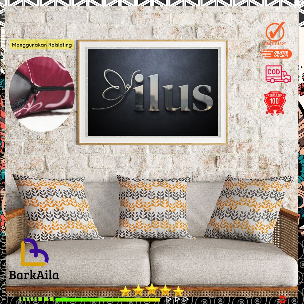 Sarung bantal kursi/Sofa Resleting Aesthetic Sarung Bantal Sofa