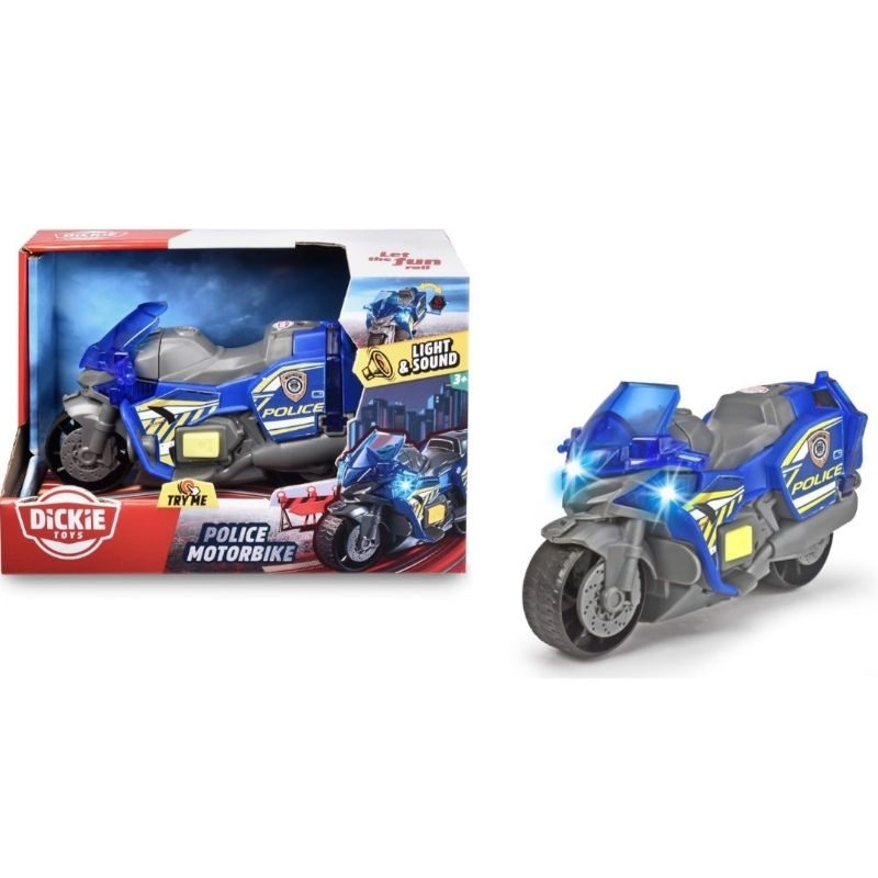 DICKIE TOYS POLICE MOTORBIKE BLUE MAINAN KENDARAAN ANAK ORIGINAL