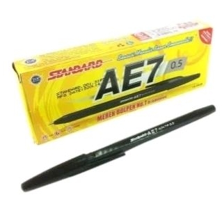 

Standard AE7 Alfatip Ballpoint - Hitam (0.5 mm/1 pack /12 pcs ) Pulpen / Pulpen Ballpoint