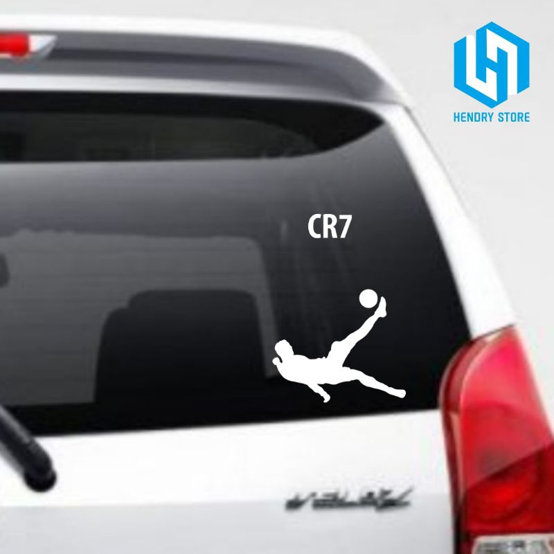 CUTTING STICKER ICONIC GOAL BICYCLE KICK CRISTIANO RONALDO STIKER KACA MOBIL KEREN