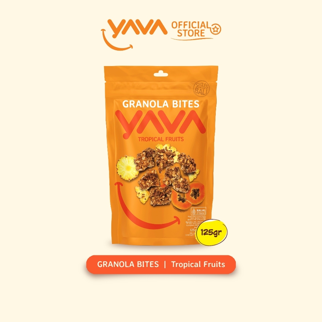 

YAVA Granola Bites Tropical Fruits 125g