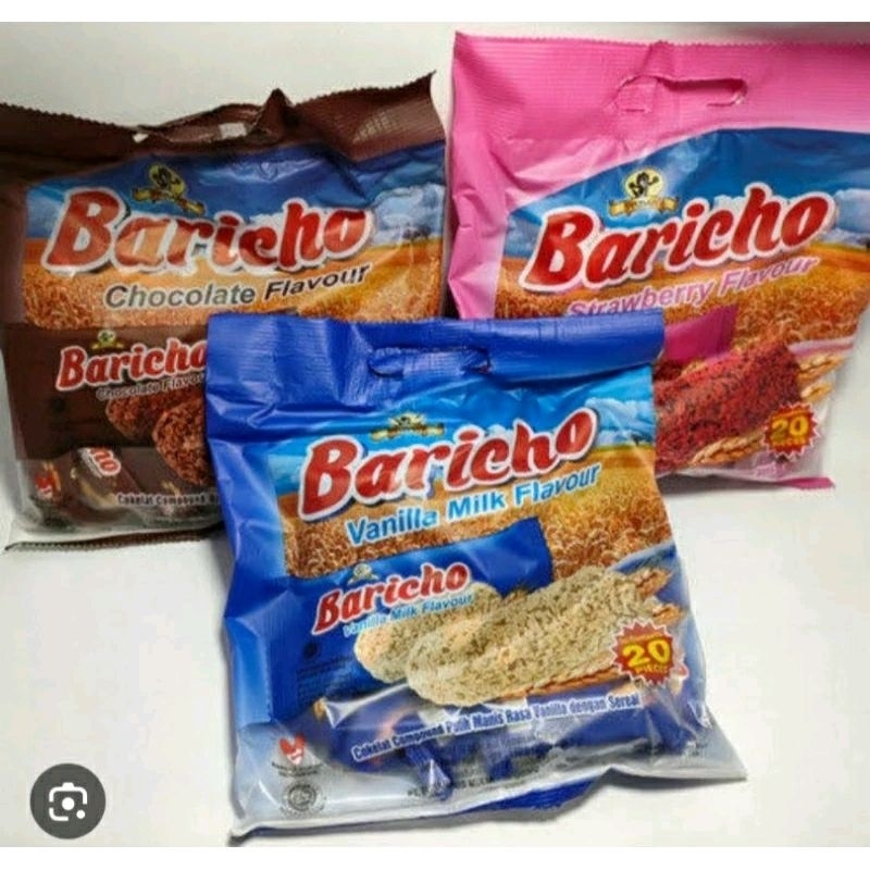 

baricho Snack sereal oat bag isi 20 rasa coklat dan strawberry halal