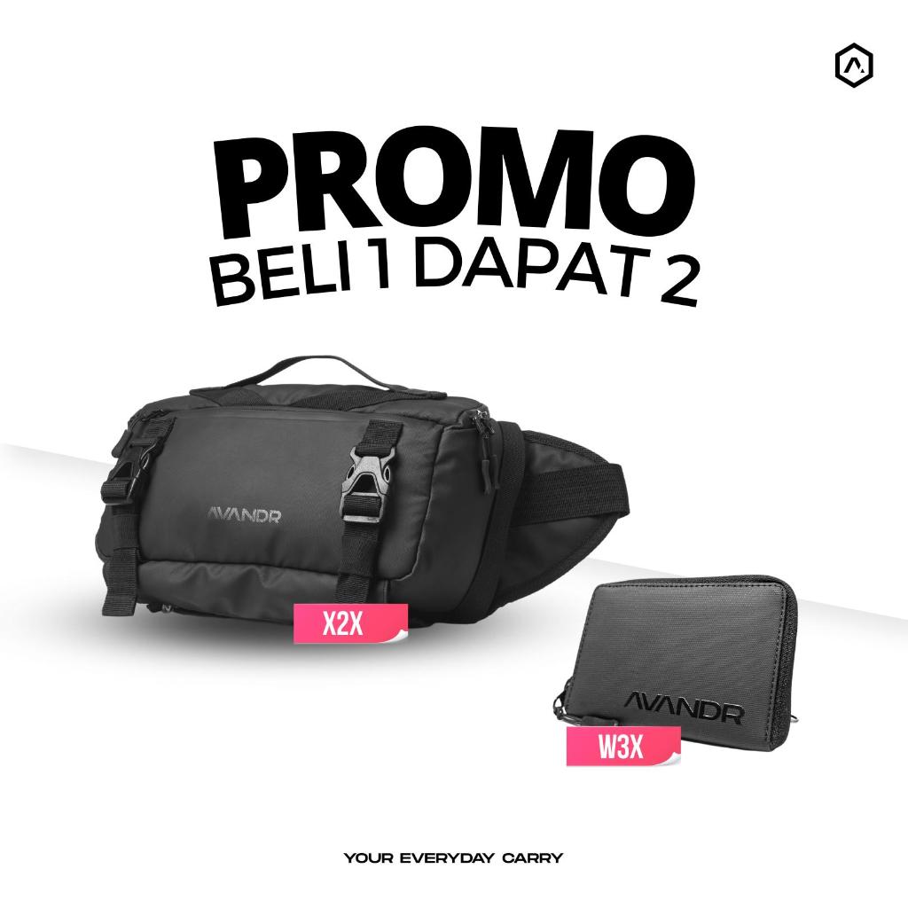 [SPECIAL LIVE] Avandr Tas Selempang Pria Waistbag Pinggang Beli 1 dapat 2 (X2X + Dompet W3X)