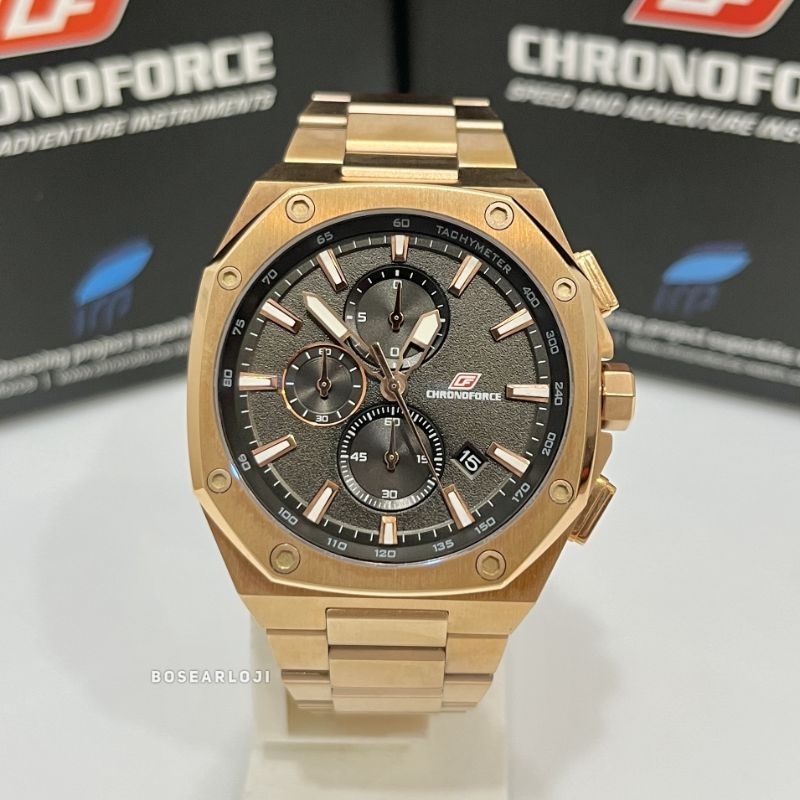 Jam Tangan Pria CHRONOFORCE 5346G-2 Rosegold Original