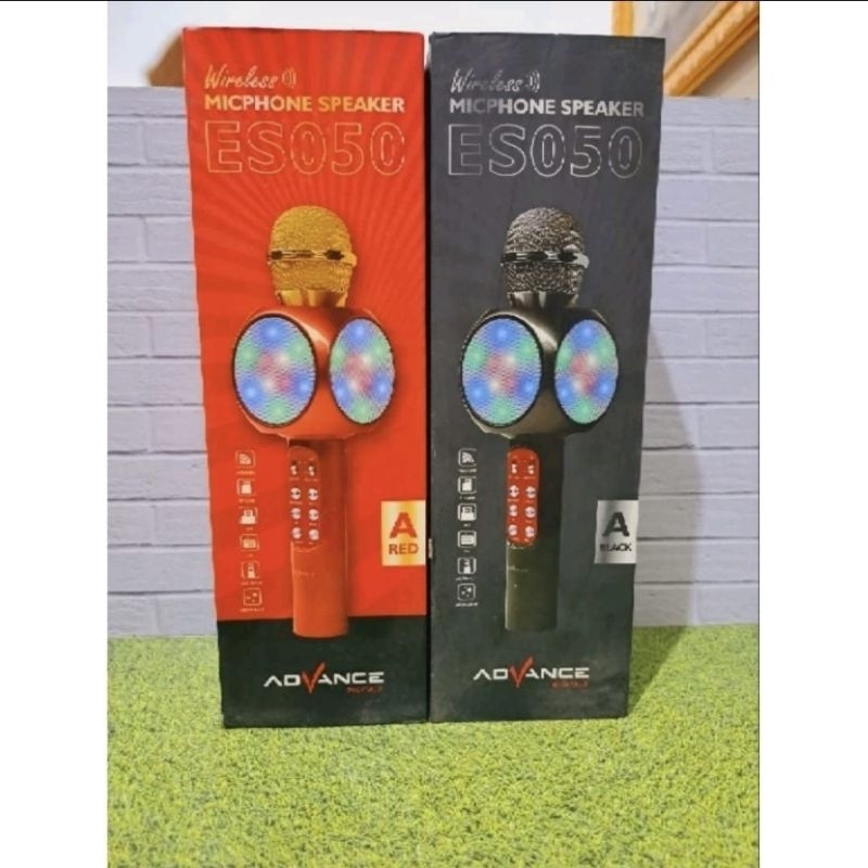 Mic protabel Wireless Bluetooth warna rondom / Microphone Bluetooth ES050A Advance Micropon