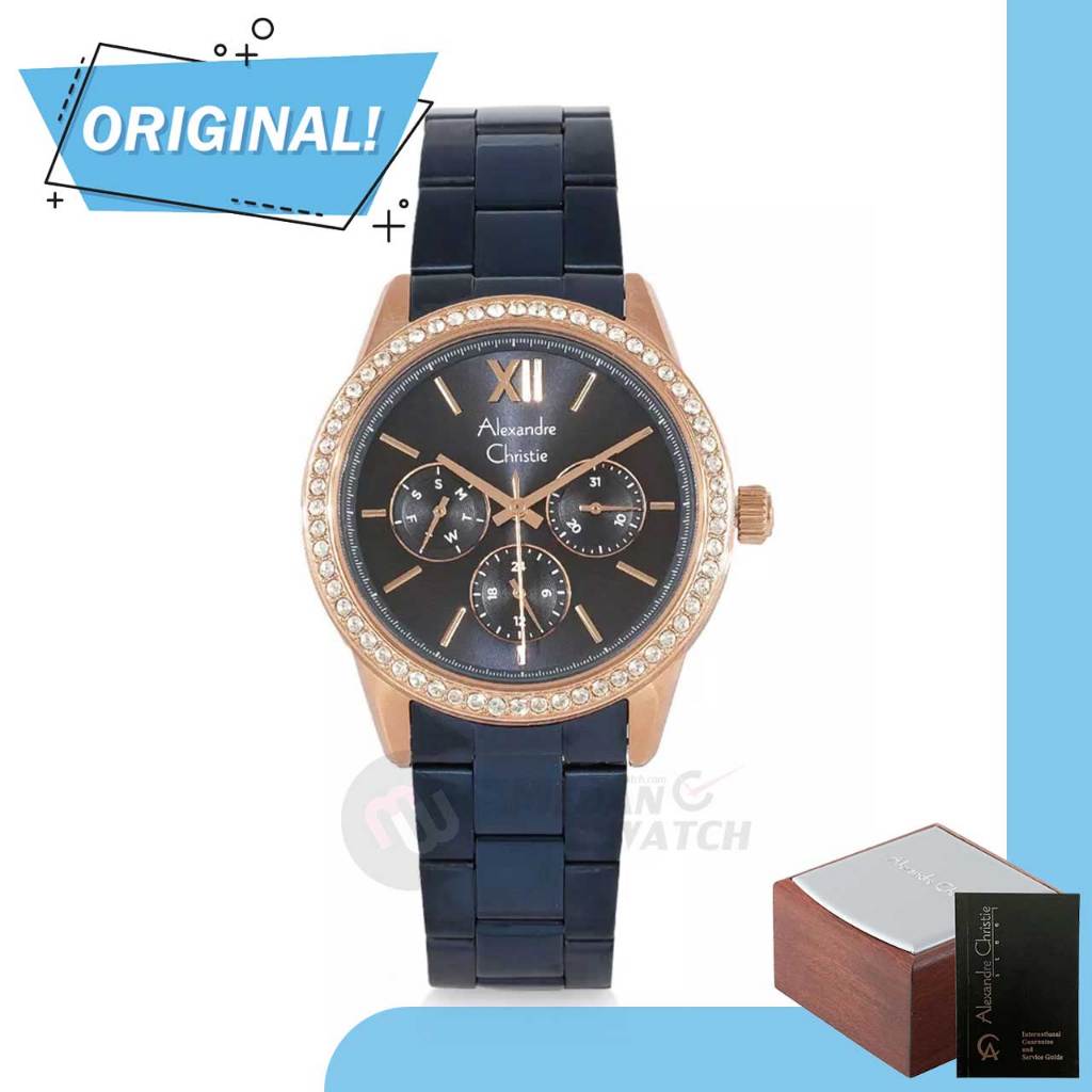 Jam Tangan Wanita Analog Alexandre Christie 2A46BF AC2A46 AC 2A46 BF 2A46 BFBURBU Original Garansi R