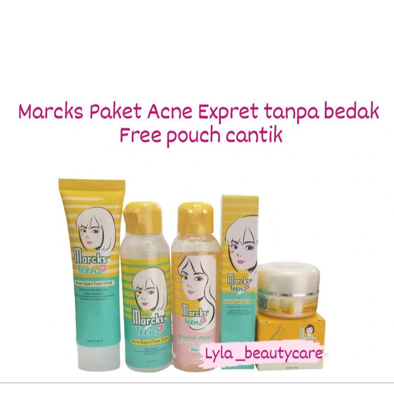 MARCKS PAKET ACNE PARAH TANPA BEDAK FREE POUCH