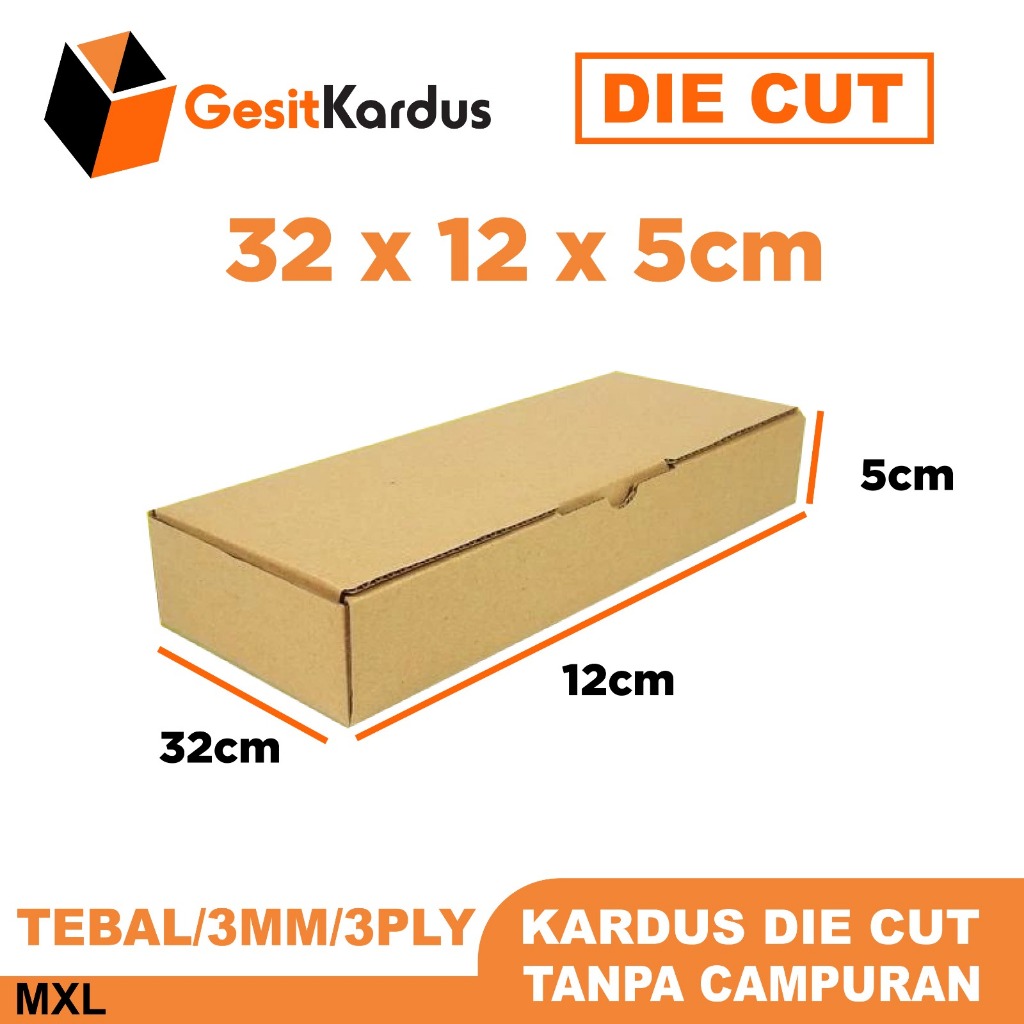 

[ DIE CUT ] KARDUS 32x12x5 CM KOTAK BOX DUS PACKING