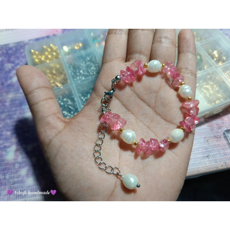 ❤Ashofi.handmade Gelang Batu Giok Asli Alam Manik Manik Aesthetic Korea Beads Kristal Giok Wanita Lu