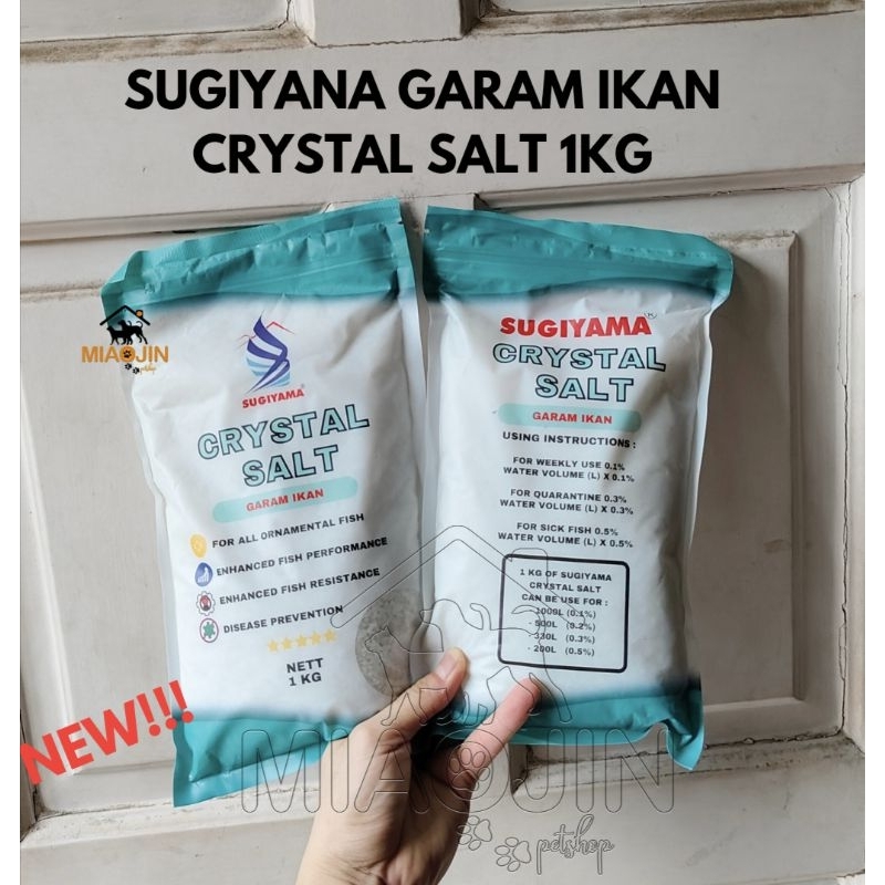 Garam Ikan SUGIYAMA Crystal Salt 1kg - Immune Bootster Anti Stess stres Ikan Koki Koi Glucosalt no M