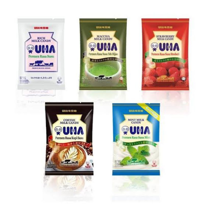 

UHA Milk Candy Permen Jepang Rasa Susu Maccha Strawberry Coffee Mint