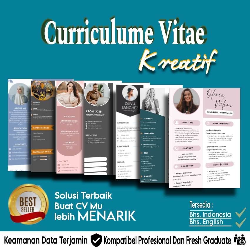 CV / Resume/Curriculume Vitae / Surat Lamaran Kerja / Bahasa Indonesia / Bahasa Ingris / PDF / Word