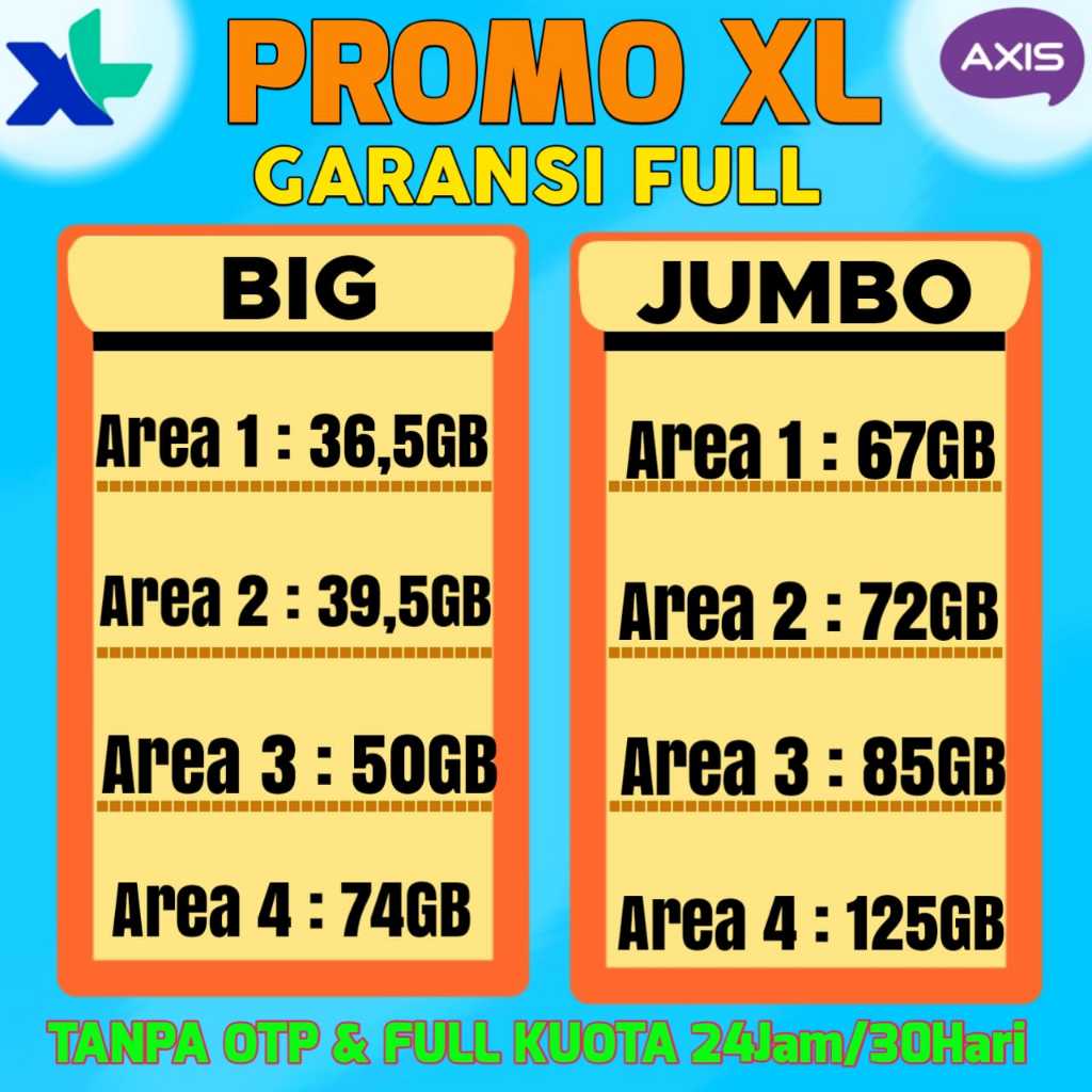 Paket internet AKRAB XL AXIS Resmi Full Garansi
