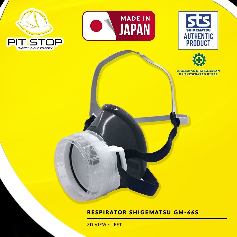Masker Respirator Shigematsu GM 66S Safety Filter Gas Mask Anti Debu