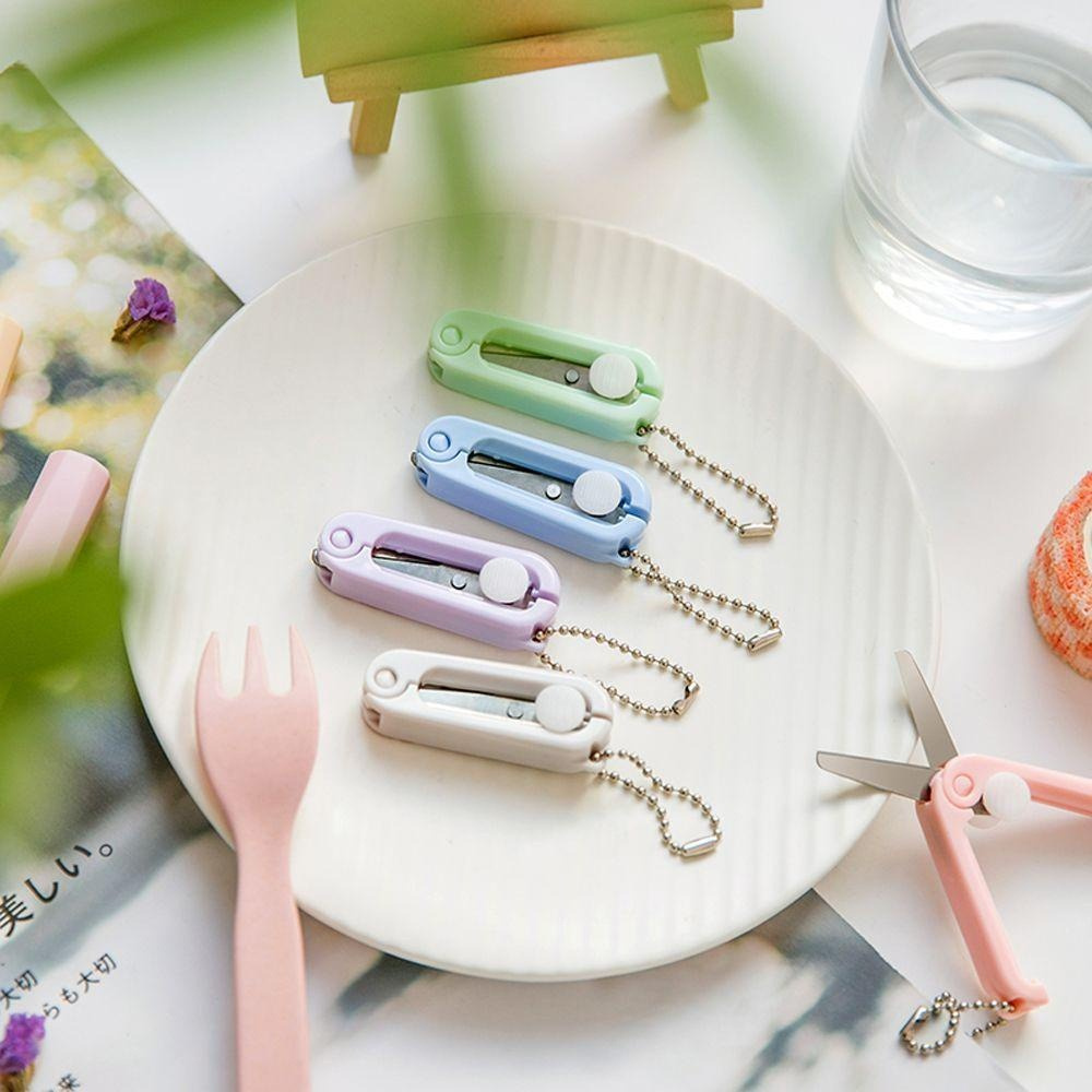 

Gunting Lipat mini / Portable tarik Stainless / Steel Retractable Mini Folding Scissors / Pemotong Kertas Paper Cutter lucu