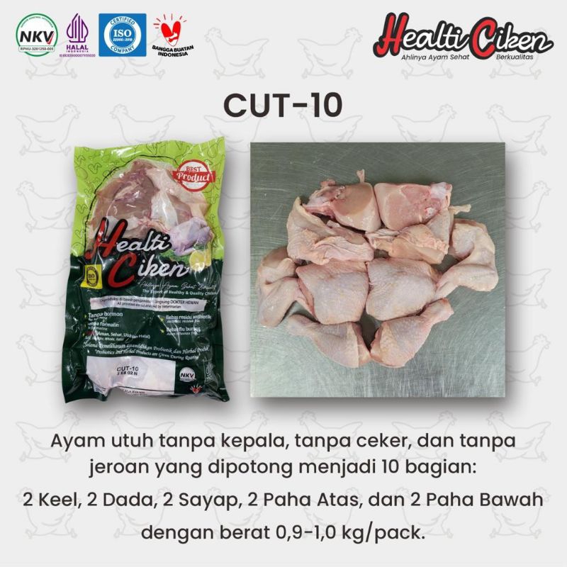 

Healti Chiken Ayam Utuh Potong 10