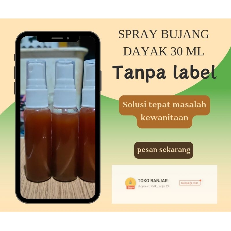 Spray bujang Dayak 30 ml tanpa label