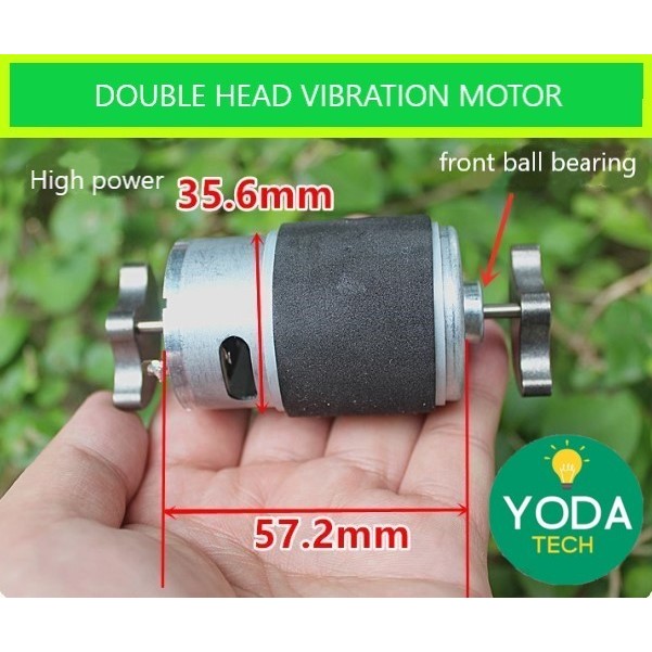 Dinamo Double Head Vibration Motor 555 DC Front Ball Bearing (555FX)