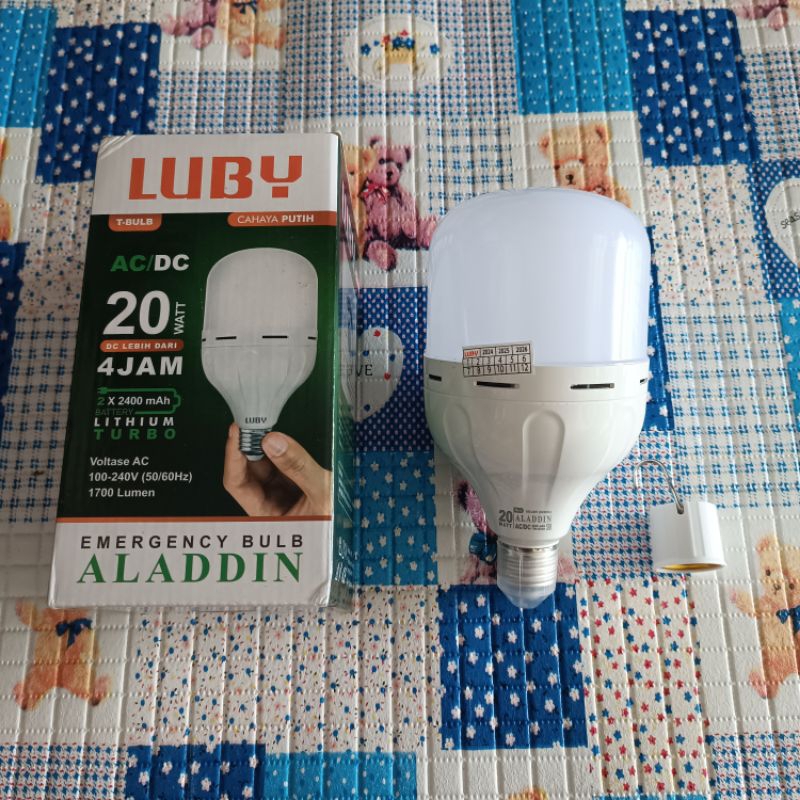 Lampu LED Capsule Emergency 20 Watt Cahaya Putih Luby Aladdin