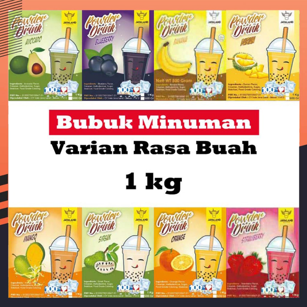 

Bubuk Minuman Reguler Javaland 1kg Varian Rasa Buah