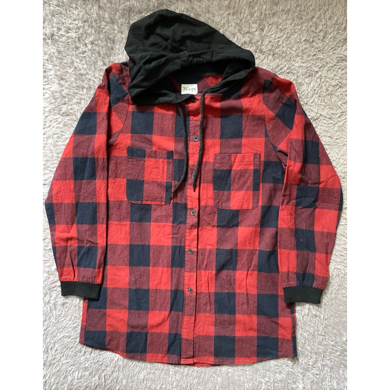 FLANEL HOODIE POLOS SECOND