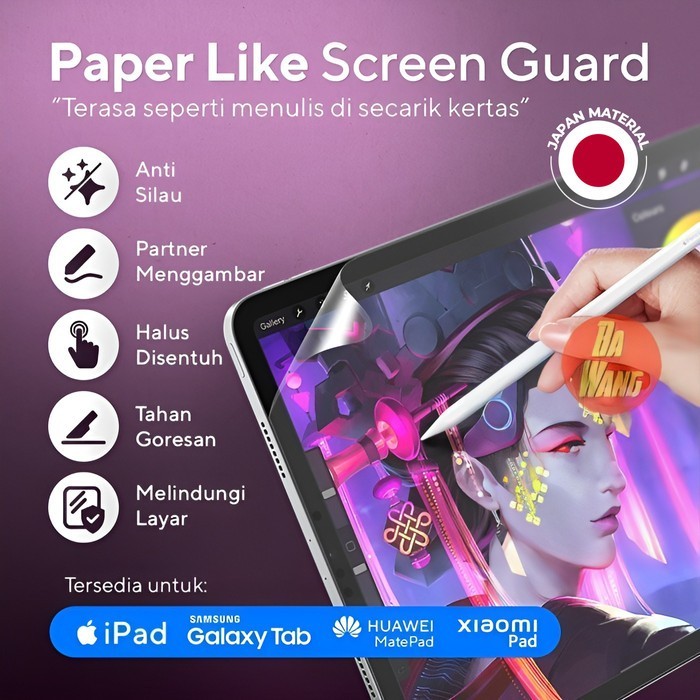 SAMSUNG Galaxy Tab A8 2019 P205 P200 With S Pen Paper like Anti Gores Screen Guard Glare