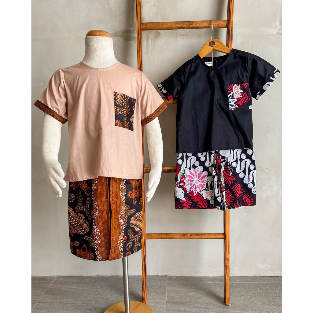 Treehouse Gempita set batik anak kulot (4-13 tahun)