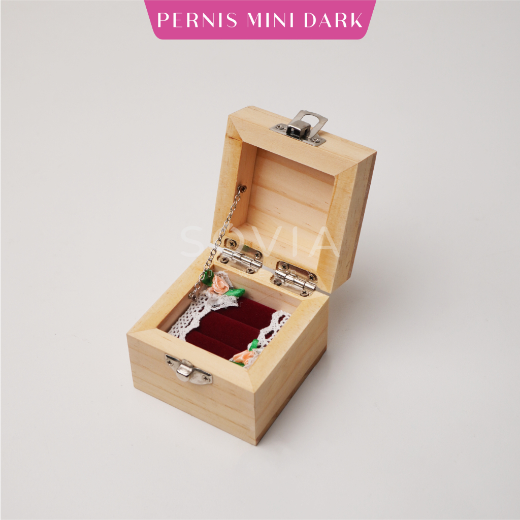 Sovia Jewelry – Pernis Mini Soft Kotak Cincin Kayu