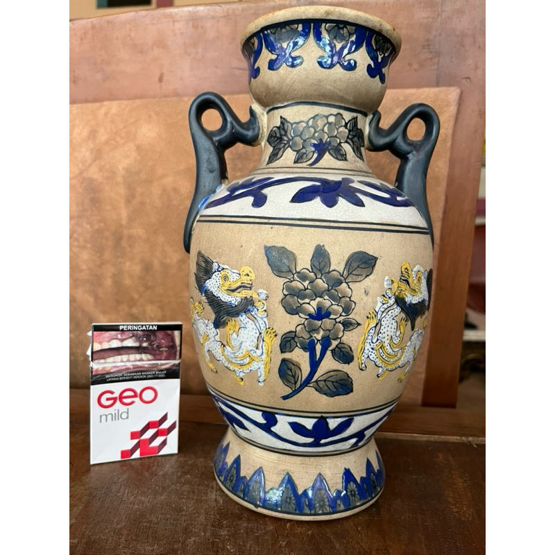 keramik china kuno dinasty vas piala naga glazir antik