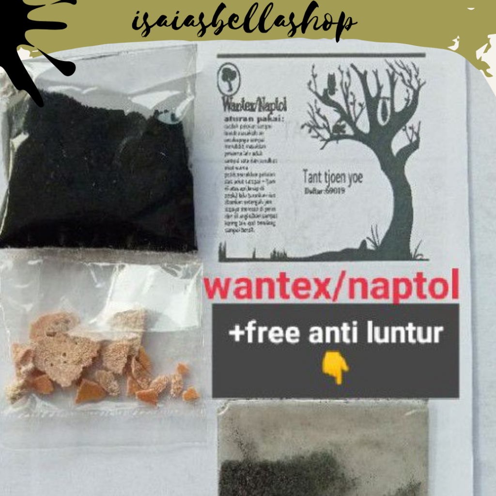 NAPTOL ORIGINAL BUKAN WANTEX||NAPTOL HITAM WANTEX PEWARNA PAKAIAN JEANS DAN KATUN