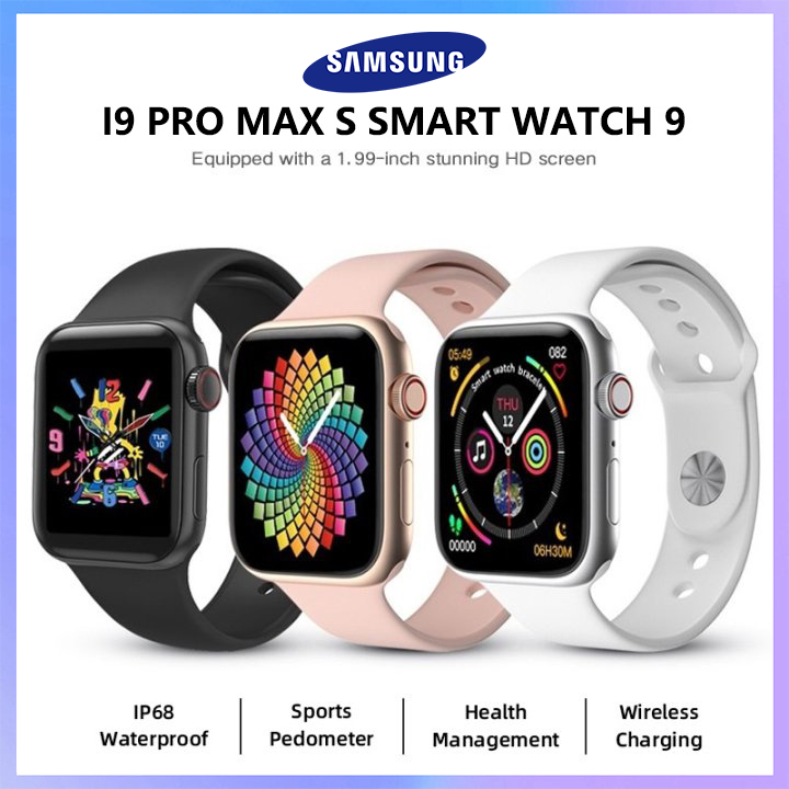 Samsung SmartWatch i9 PRO MAX S Original Smartwatch 1.99 "HD Full Touch Screen Wireless Charge Andro