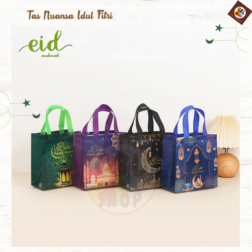 

Tas Hampers Kado Lebaran 27x29x12 Goodie Bag Nonwoven Idul Fitri (10pcs)