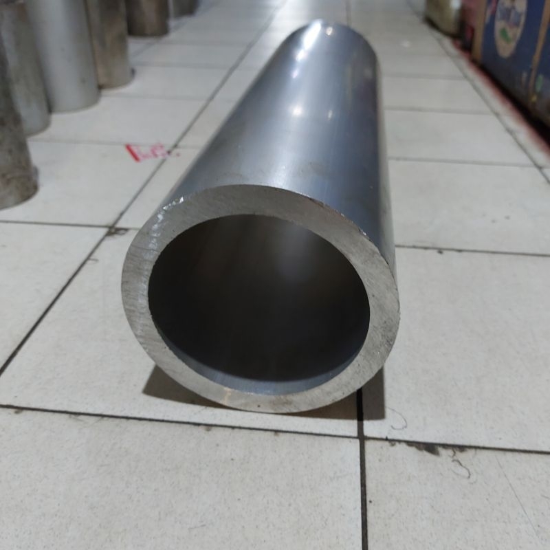 Pipa Alumunium / Aluminium 6063 OD 127 mm x ID 101.6 mm Tebal 12.7 mm Harga panjang per 10 cm • 15 c