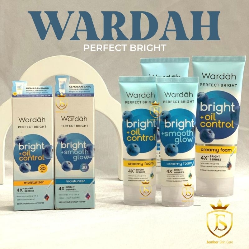♥️JEMBERSKINCARE♥️WARDAH PERFECT BRIGHT MOISTURIZER | CREAMY FOAM ORIGINAL BPOM || FACIAL WASH ALOEV