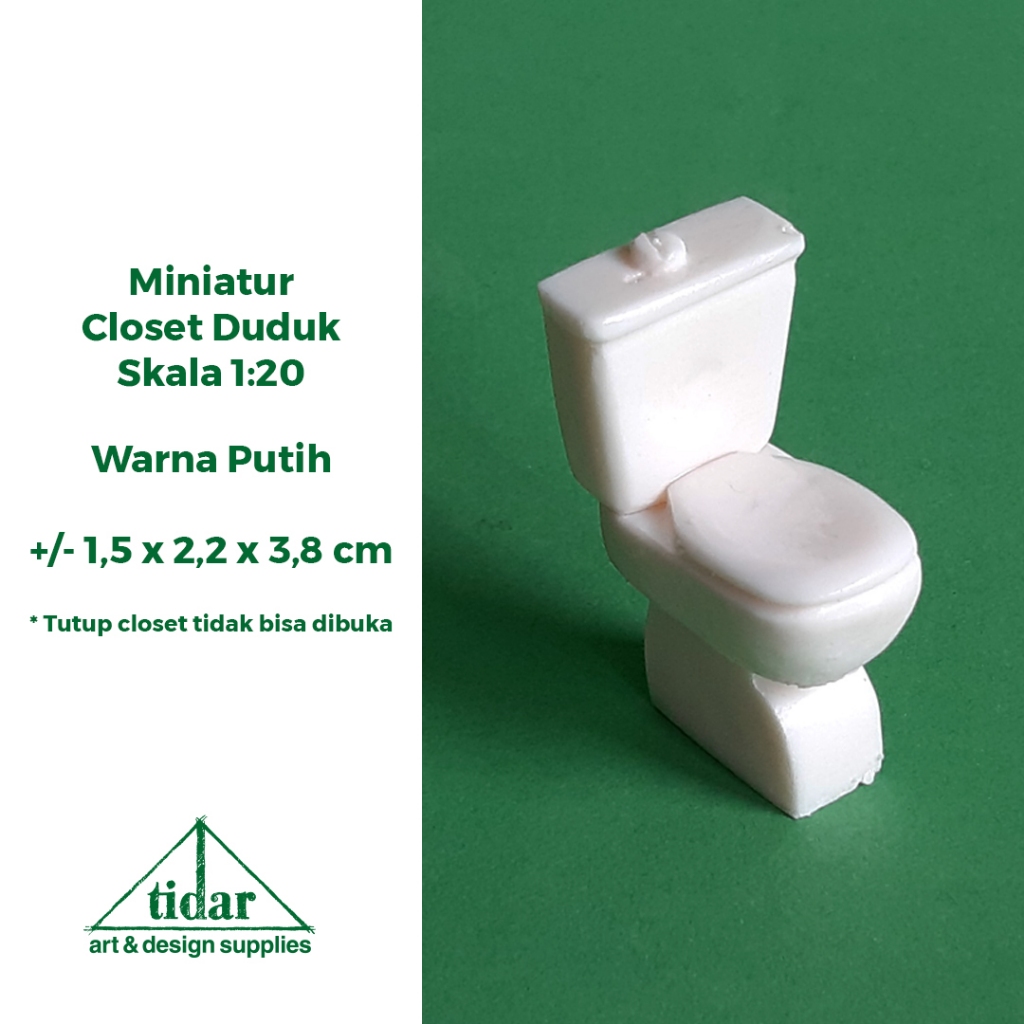 

[MR] MH- Miniatur Closet Duduk Skala 1:20 - Maket Kloset / Toilet / WC