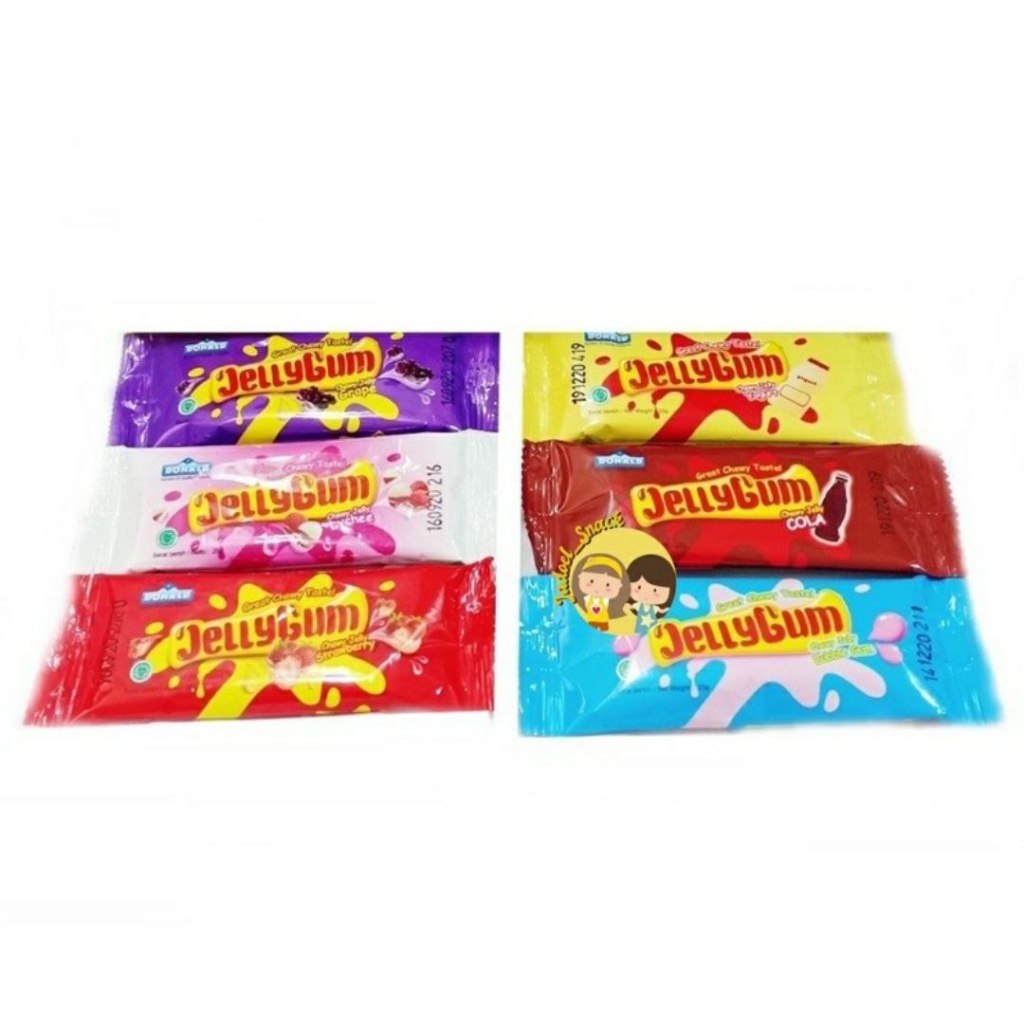 

Donald Chewy Jellygum 24 gr Yoghurt Makanan Ringan Cemilan anak Jelly satuan eceran Varian Rasa- Lychee