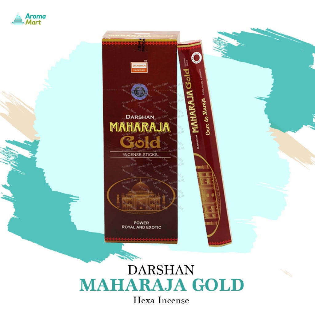 Dupa India Asli Aromaterapi Hexa - Darshan Maharaja Gold 6 Pack