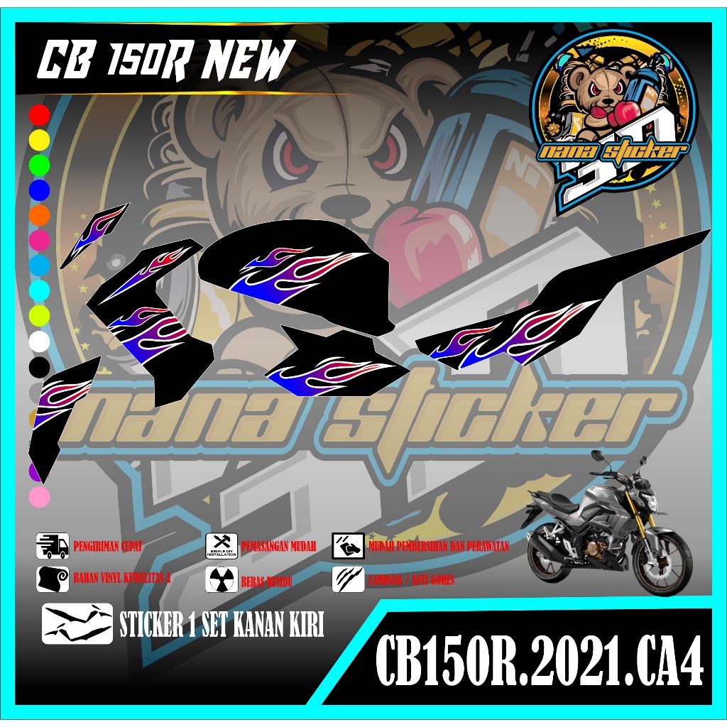 Striping CB150R 2021  / CB 150 R 2021 Variasi Stiker Sticker Skotlet Motor Stiker CODE CA4