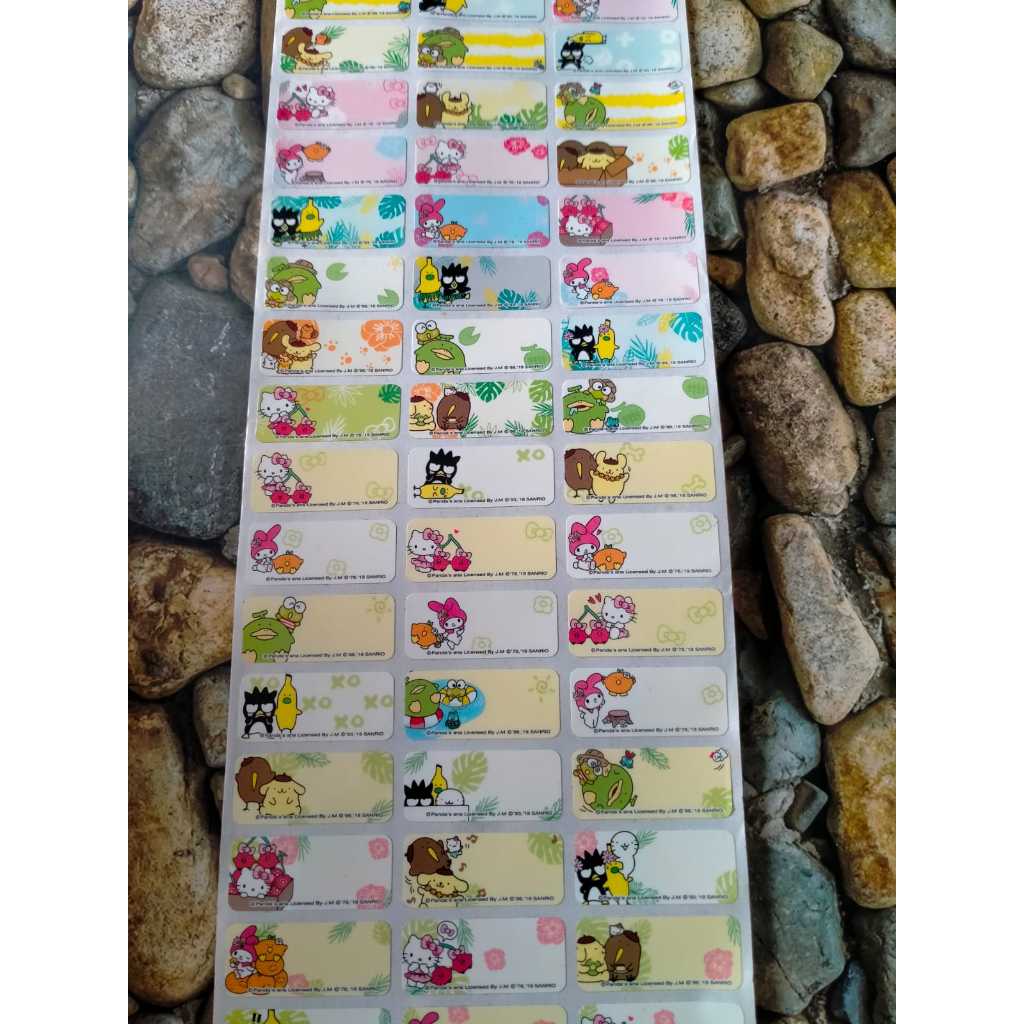 

STIKER LABEL NAMA WATERPROOF NEW SANRIO