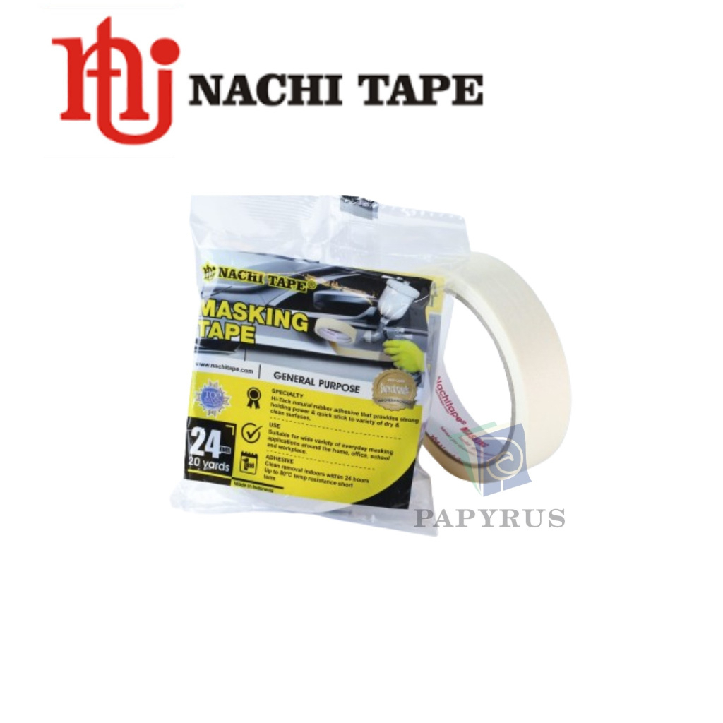 

ISOLASI KERTAS / LAKBAN KERTAS / MASKING TAPE NACHI 1 INCH