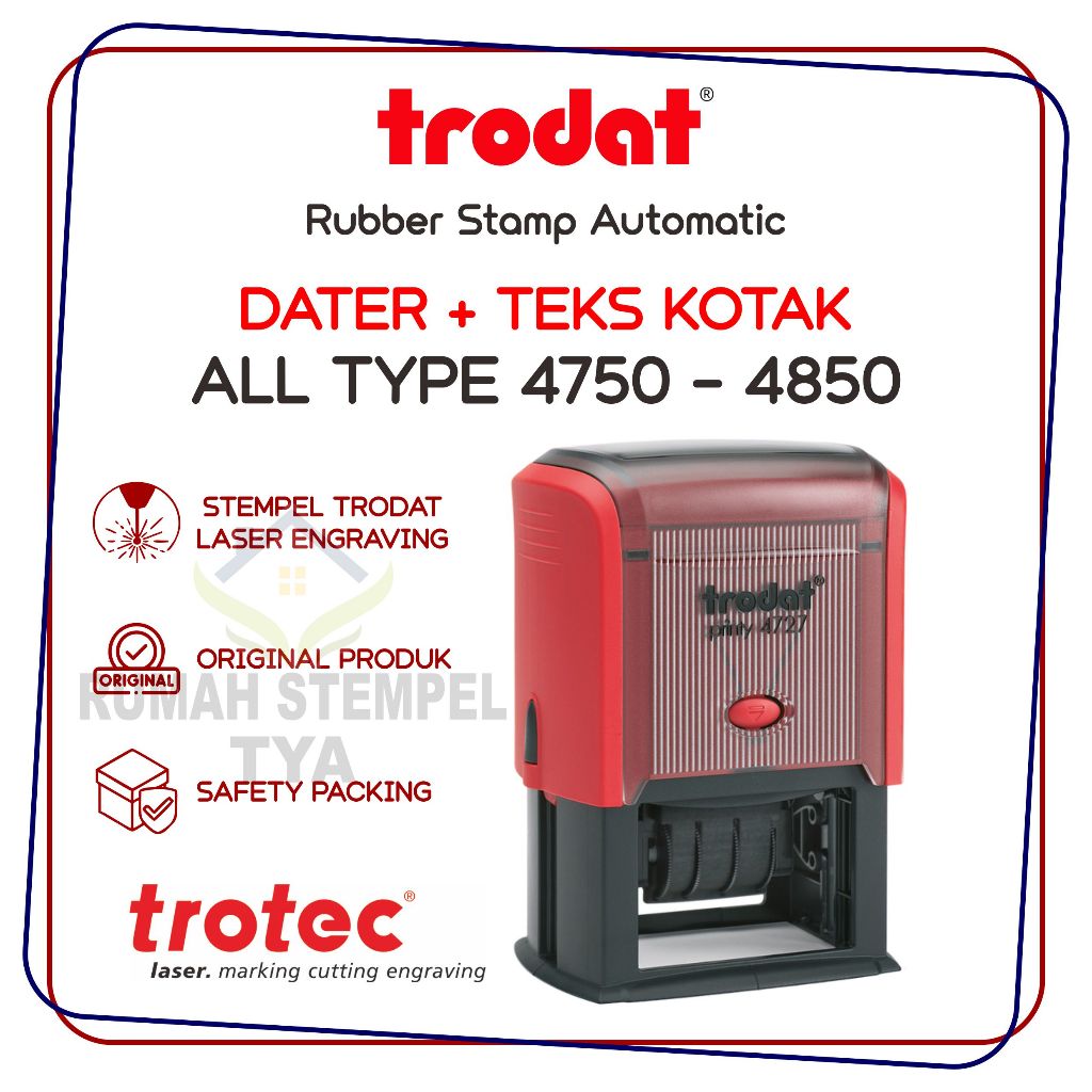 

Stempel KOTAK Trodat DATER+TEXT ( TULISAN + TANGGAL DITENGAH)