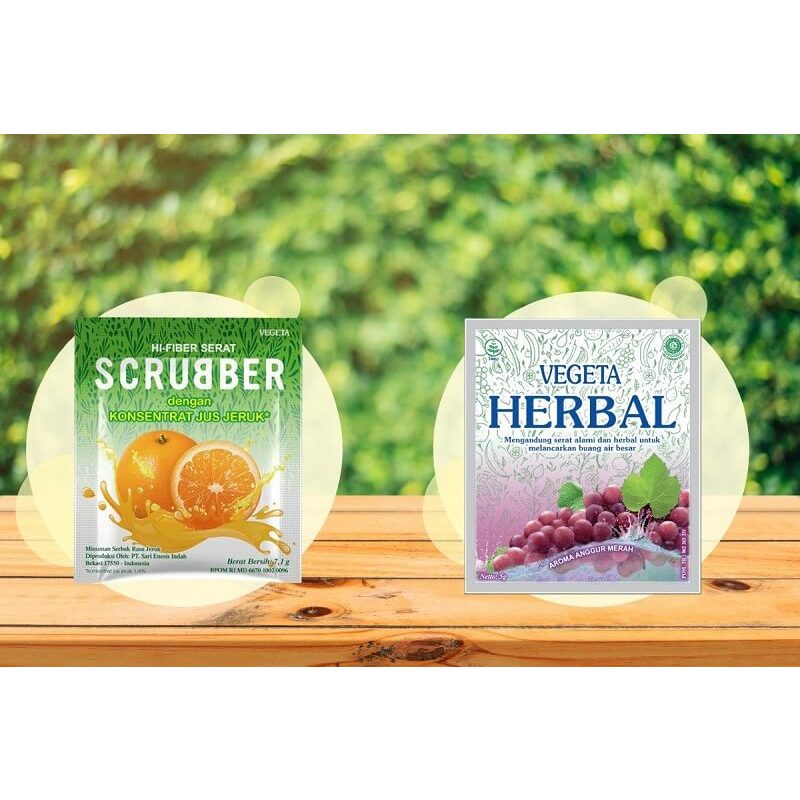 VEGETA SCRUBBER-  HERBAL Per Sachet 5 GR - Melancarkan Buang Air Besar BAB