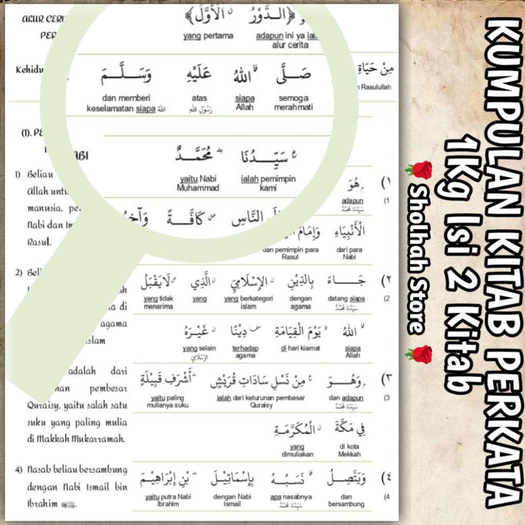 Kumpulan Terjemahan Perkata ORI, 1kg Muat 2 Kitab Fiqih Akhlak Sejarah Tarikh Hadits Tauhid Tajwid N