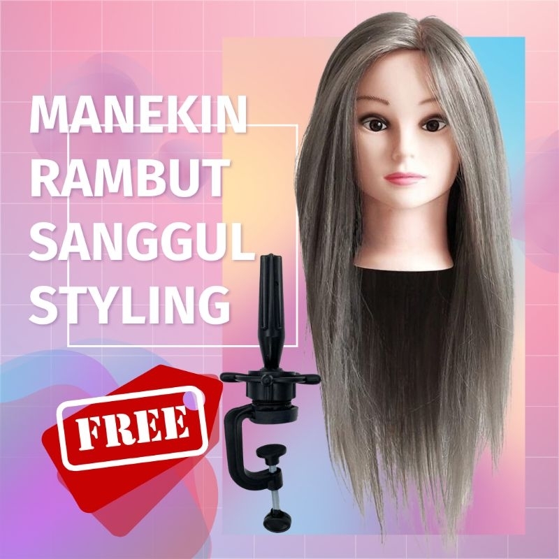 MANEKIN SANGGUL STYLING , MANEKIN KEPALA RAMBUT