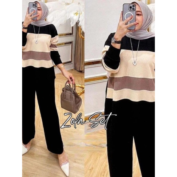 ZOLA SET RAJUT PREMIUM / SETELAN RAJUT WANITA PREMIUM / SET RAJUT IMPORT / SET KEKINIAN 2024