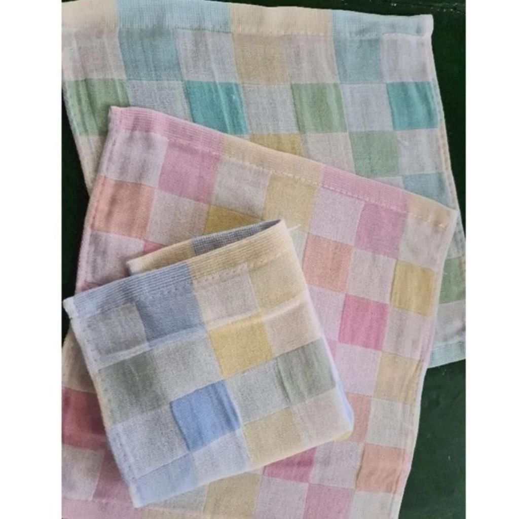 HANDUK KECIL MOTIF KOTAK/HANDKERCHIEF MINI NAPKIN SAPUTANGAN