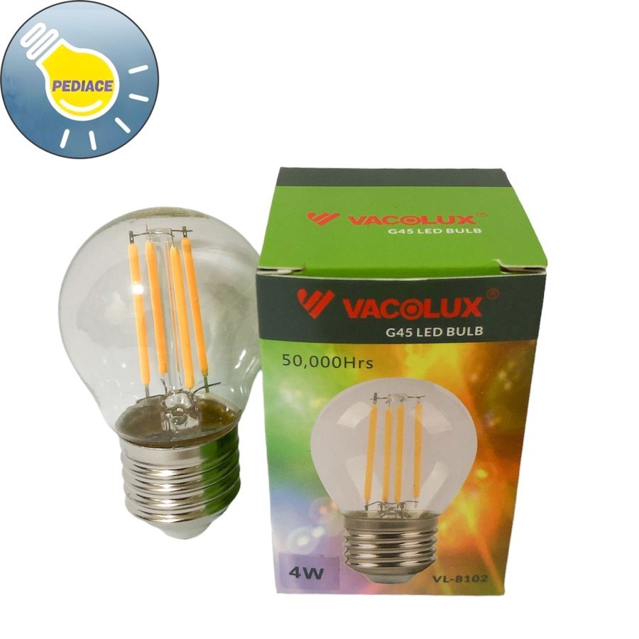 Lampu LED Bulb 4 Watt E27 VACOLUX G45 Filament VL-8102 Warmwhite 3000K